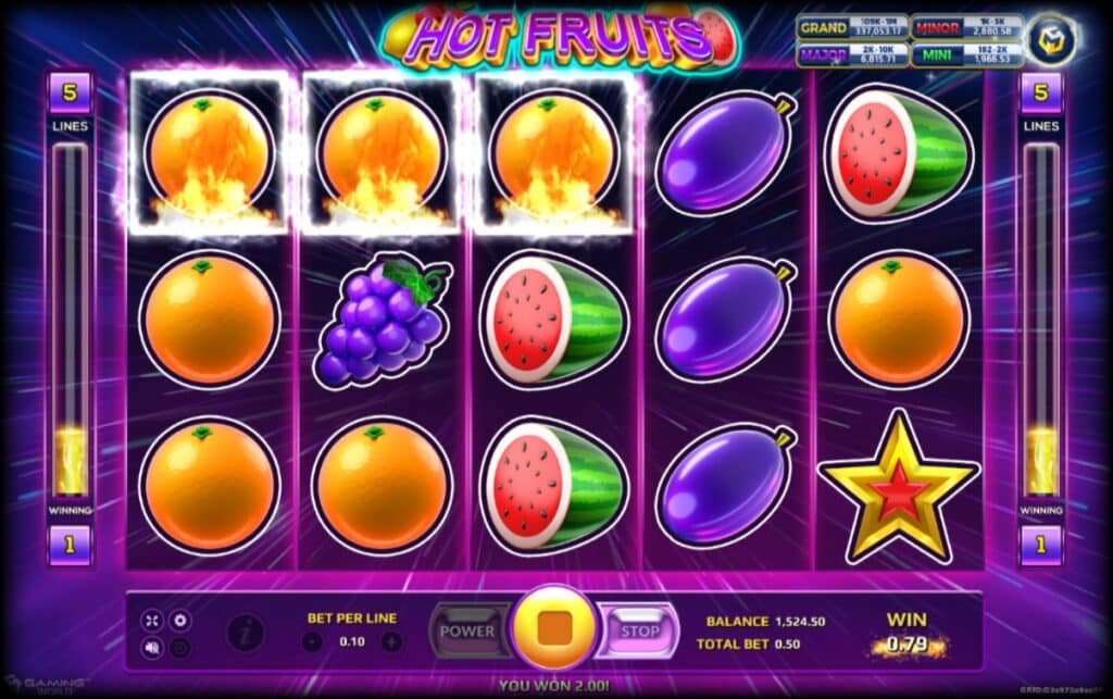 เล่น Hot Fruits บนมือถือ ลื่นไหล ไม่มีสะดุดทุกเวลา