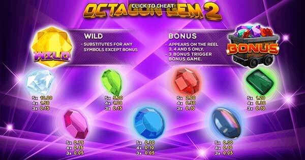สมัครเล่น Octagon Gem 2 ล่าขุมทรัพย์โบนัสแตกง่าย