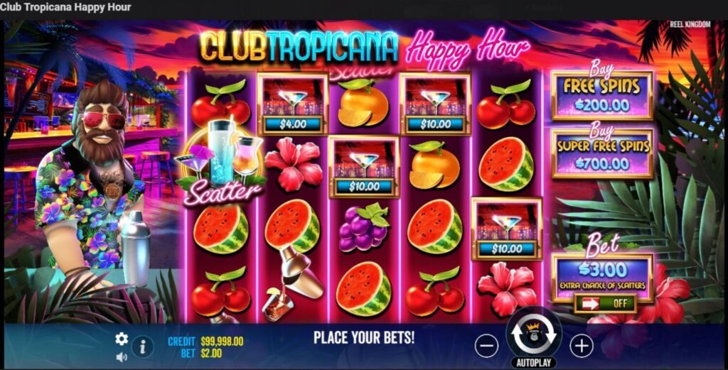 รีวิวเกม Club Tropicana ฟรีสปินเข้าไว